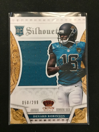 2013 Crown Royale Denard Robinson Jaguars Rookie Jersey Card /299