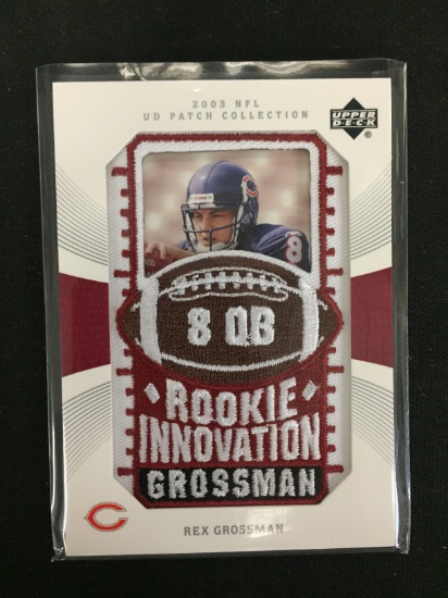 2003 UD Patch Collection Rookie Innovation Rex Grossman Bears Rookie Patch Card