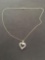 Classic Two-Tone Sterling Silver Heart Pendant w/ 18