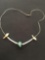 Hand-Strung Sterling Silver & Turquoise 16