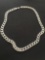 Large Solid Sterling Silver Curb Link Chain - 80 Grams