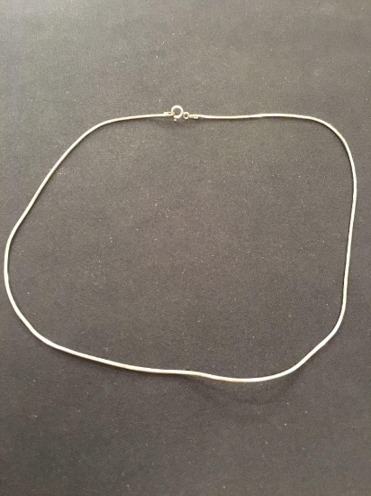 Italian Made Sterling Silver 18" Snake Chain