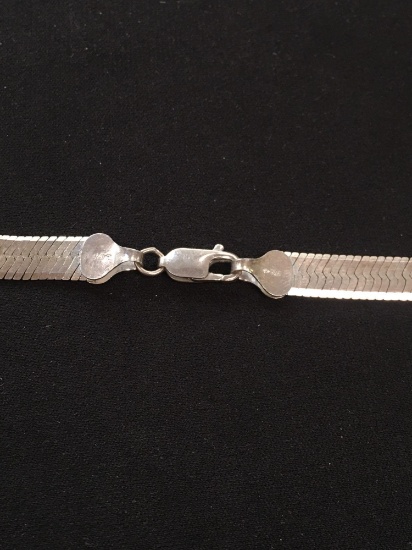 Large 20" Sterling Silver Herringbone Chain - 25 Grams