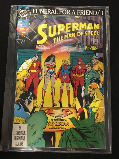 Superman The Man of Steel #20 Funeral for a Friend 3-DC Comic Book