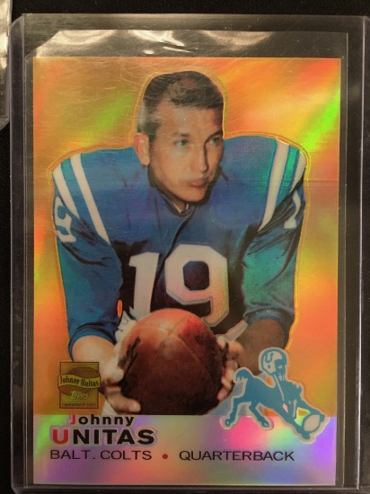 2000 Topps Chrome Johnny Unitas Commemorative Refractor (1969)