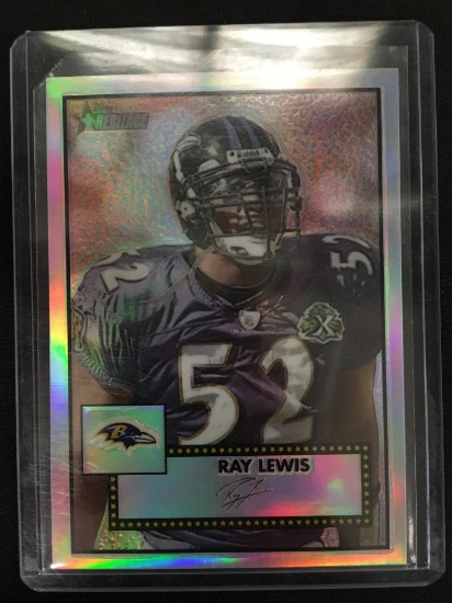 2006 Topps Heritage Chrome Refractor Ray Lewis Ravens Football Card /552