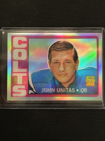 2000 Topps Chrome Johnny Unitas Commemorative Refractor (1972)