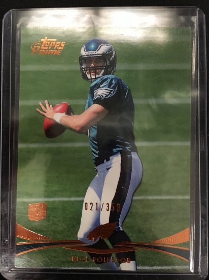 2012 Topps Prime Nick Foles Eagles Rookie Football Card /350