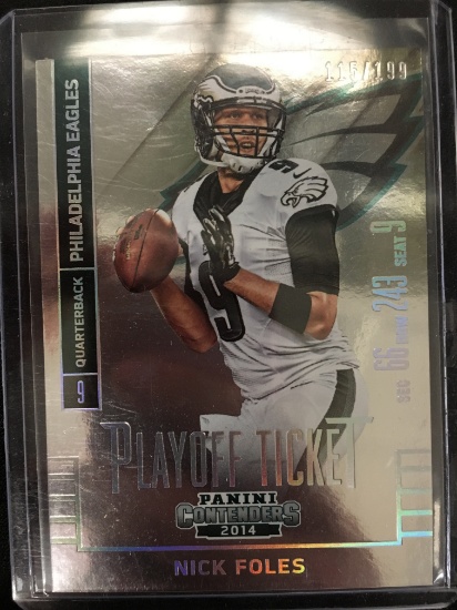 2014 Panini Contenders Playoff Ticket Nick Foles Eagles Card /199