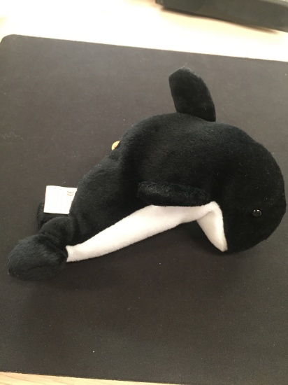 Ty Original Beanie Baby W/ Tag - Orca Whale - Waves