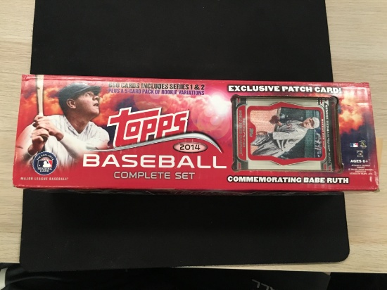 2014 Topps Baseball Complete Set W/ Babe Ruth Patch Card - Open