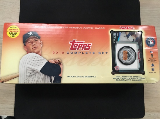 2010 Topps Baseball Complete Set W/ Mickey Mantle Patch Card - Open