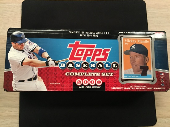 Topps 2008 Baseball Complete Set W/ Mickey Mantle Card - Open