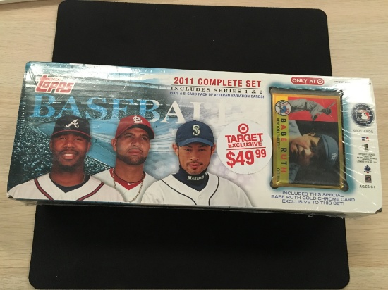 Factory Sealed Topps 2011 Baseball Complete Set Blue W/ Babe Ruth Refractor