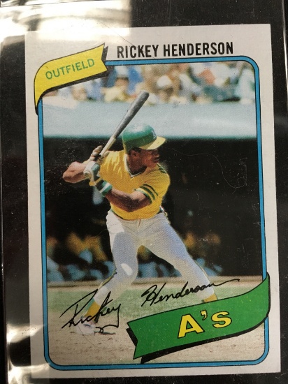 1980 Topps #482 Rickey Henderson A's Rookie Card