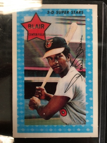 1970 Xograph 3-D Superstars Paul Blair Orioles Vintage Card