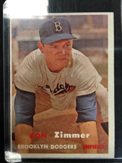 1957 Topps #284 Don Zimmer Brooklyn Dodgers Vintage Card