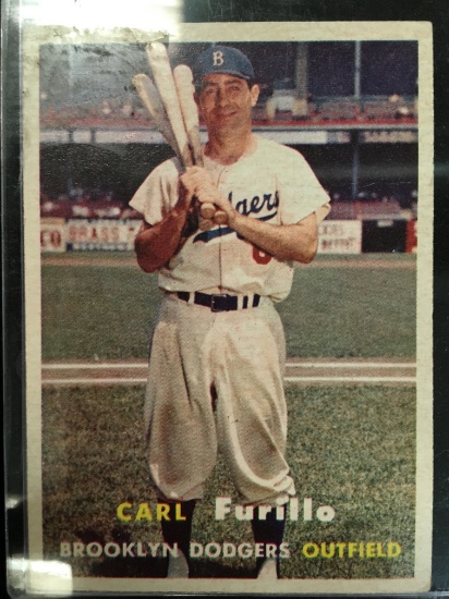 1957 Topps #45 Carl Furillo Brooklyn Dodgers Vintage Card