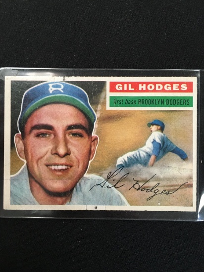 1956 Topps #145 Gil Hodges Brooklyn Dodgers Vintage Card