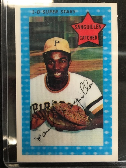 1970 Xograph 3-D Superstars Manny Sanguillen Pirates Vintage Card