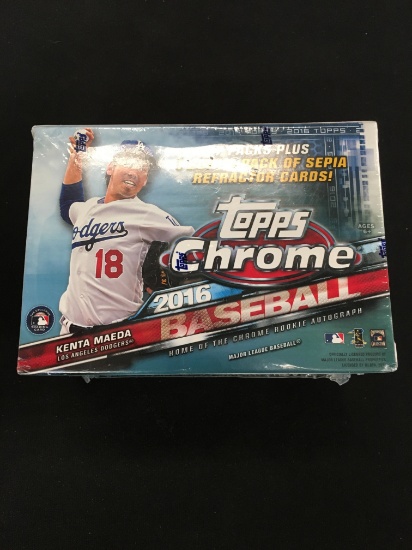 Sealed 2016 Topps Chrome Baseball Retail Box of Packs