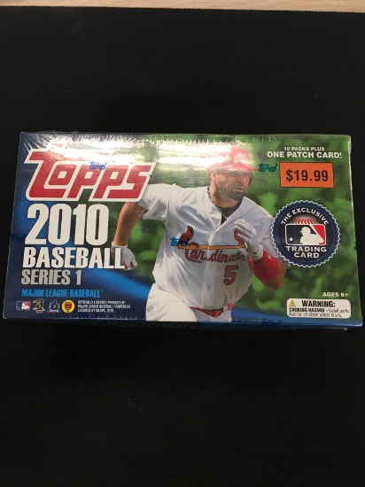 Sealed 2010 Topps Baseball Series 1 Retail Box of Packs