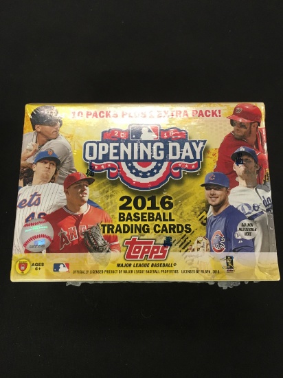 Sealed 2016 Topps Opening Day Baseball Retail Box of Packs