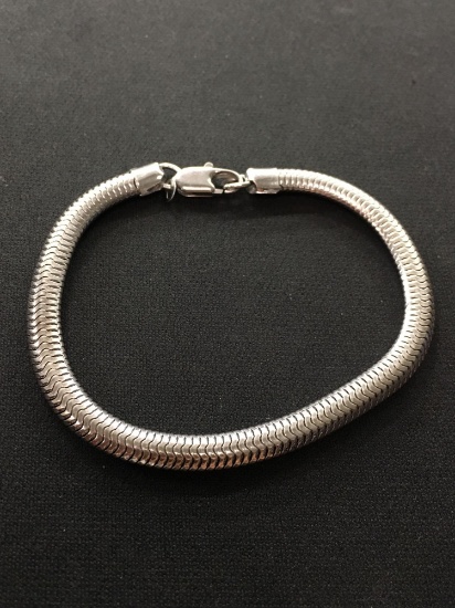 Sterling Silver 8" Snake Link Bracelet