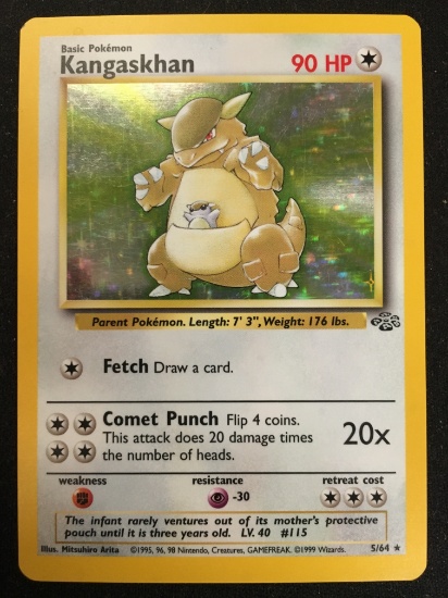 Pokemon Kangaskhan Jungle Holofoil Card 5/64