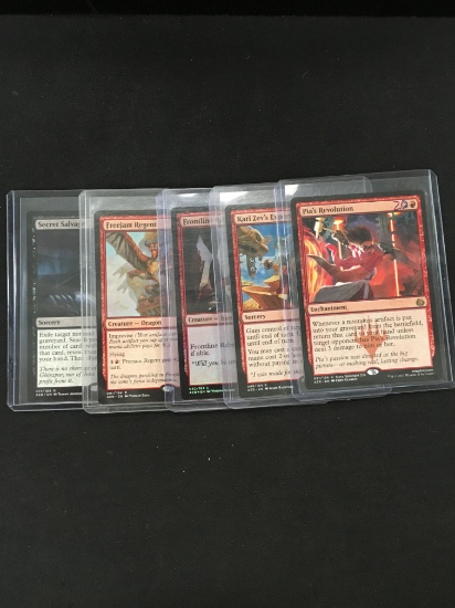 5 Card Lot of Magic the Gathering Gold Symbol Rare Cards or Foil Cards