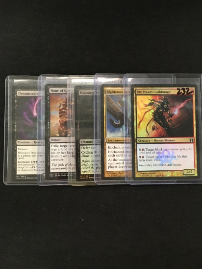 5 Card Lot of Magic the Gathering Gold Symbol Rare Cards or Foil Cards