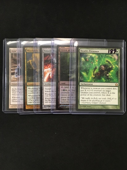 5 Card Lot of Magic the Gathering Gold Symbol Rare Cards or Foil Cards