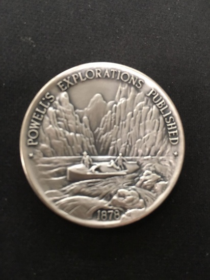The Danbury Mint Sterling Silver .925 Bullion Round Coin - 35.4 grams - 1878 Powell's Explorations