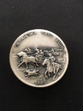 The Danbury Mint Sterling Silver .925 Bullion Round Coin - 35.3 grams - 1889 Oklahoma Land Rush