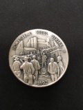 The Danbury Mint Sterling Silver .925 Bullion Round Coin - 34.6 grams - 1892 Homestead Steel Strike