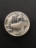 The Danbury Mint Sterling Silver .925 Bullion Round Coin - 39.3 grams - 1797 Old Ironsides