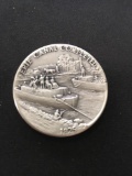 The Danbury Mint Sterling Silver .925 Bullion Round Coin - 34.6 grams - 1825 Erie Canal