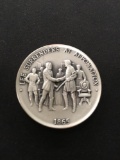 The Danbury Mint Sterling Silver .925 Bullion Round Coin - 34.4 grams - 1865 Lee Surrenders