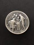 The Danbury Mint Sterling Silver .925 Bullion Round Coin - 35.6 grams - 1844 Morse Code