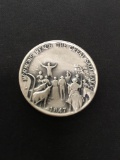The Danbury Mint Sterling Silver .925 Bullion Round Coin - 34.8 grams - 1847 Mormons Reach Salt Lake