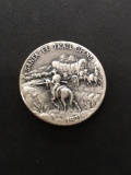 The Danbury Mint Sterling Silver .925 Bullion Round Coin - 35.7 grams - 1821 Santa Fe Trail