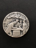 The Danbury Mint Sterling Silver .925 Bullion Round Coin - 39.5 grams - 1792 New York Stock Exchange