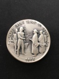 The Danbury Mint Sterling Silver .925 Bullion Round Coin - 35.6 grams - 1854 Perry Opens Japan