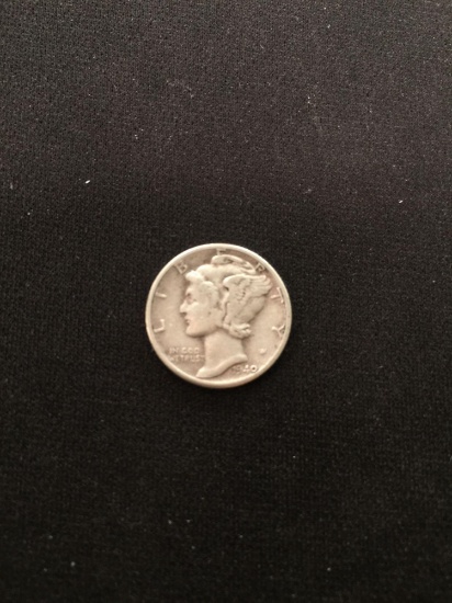 1940 United States Mercury Dime - 90% Silver Coin