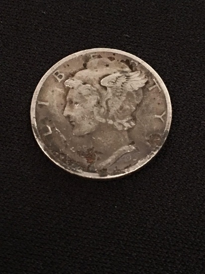 1937 United States Mercury Dime - 90% Silver Coin