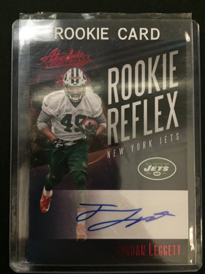 2017 Absolute Memorabilia Jordan Leggett Jets Rookie Autograph Card