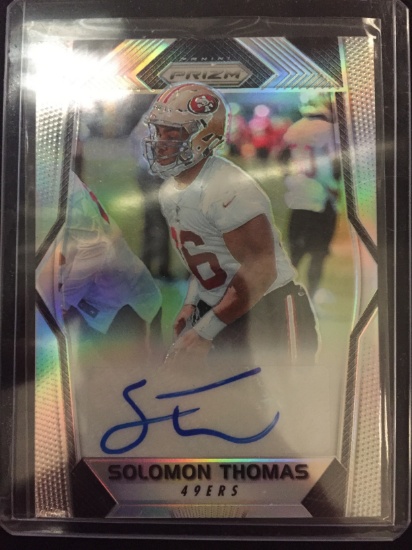 2017 Panini Prizm Solomon Thomas 49ers Rookie Autograph Football Card
