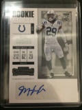 2017 Panini Contenders Malik Hooker Colts Rookie Autograph Card