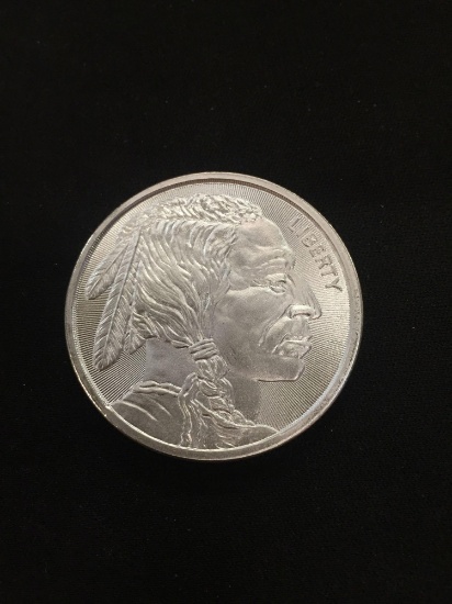 1 Troy Ounce .999 Fine Silver Indian Head Buffalo Silver Bullion Round Coin