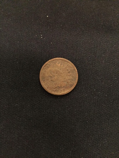 1907-United States Indian Head Cent Coin